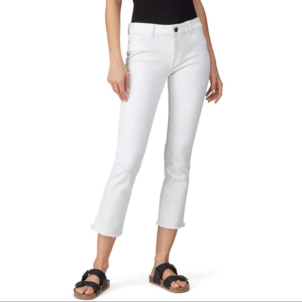 DL1961 Mara Straight White Milk Jeans High Rise Straight Size 29 Summer Denim